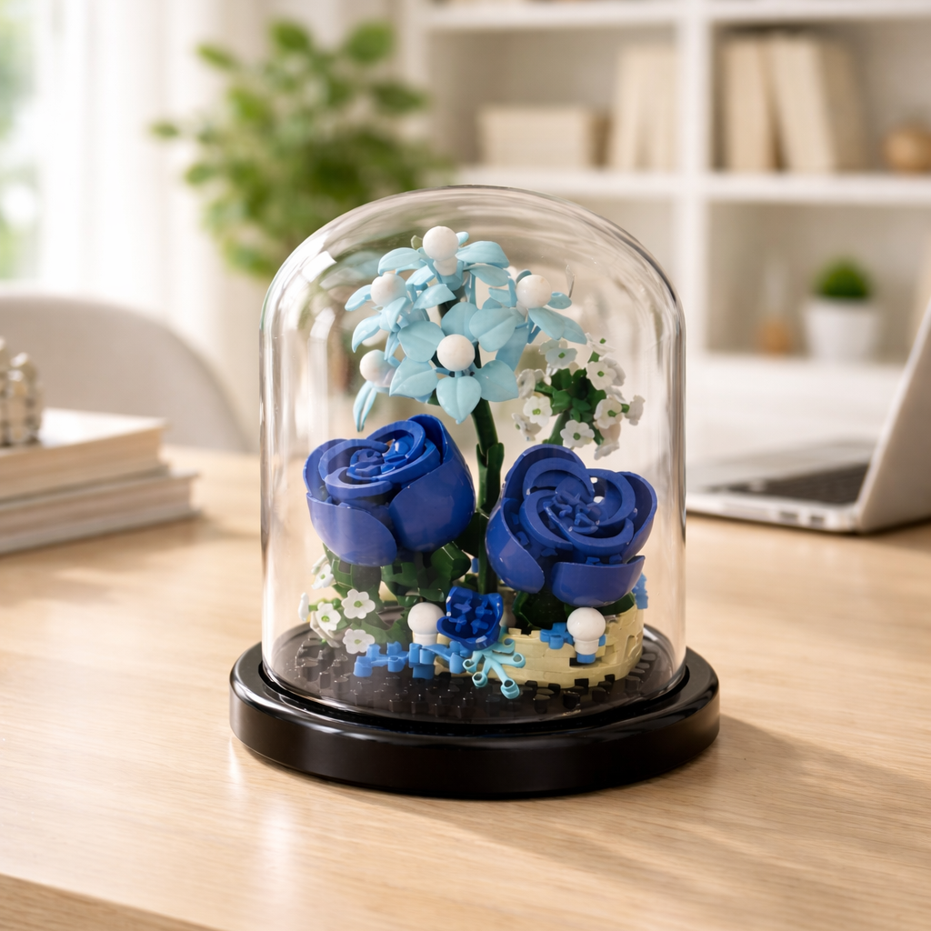Roses Bleues sous cloche