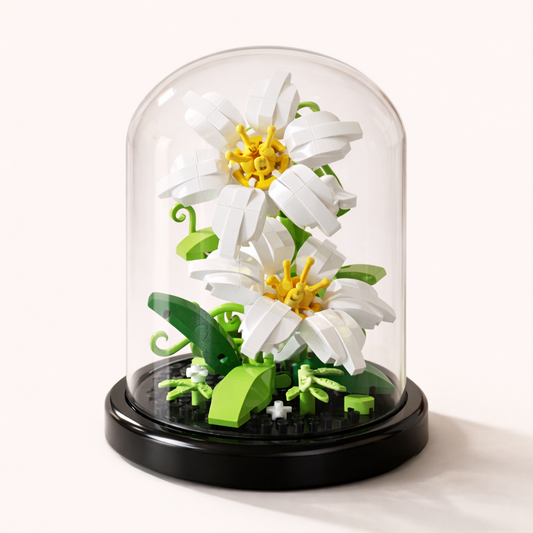 Lys blancs sous cloche